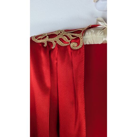 Vintage California Dynasty  80's Peinoir set Hollywood Glam embroidered lace VGC - Picture 8 of 16